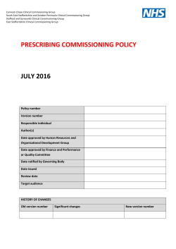 Prescribing Commissioning Policy v1.0.