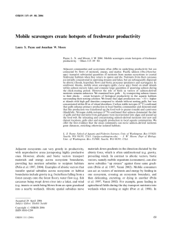 Mobile scavengers create hotspots of freshwater