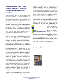 Indiana Supreme Court Ruling - Indiana Municipal Insurance Program