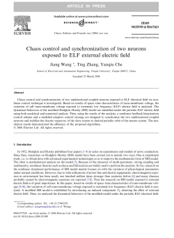 Chaos control and synchronization of two neurons exposed to ELF