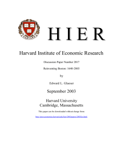 Harvard Institute of Economic Research