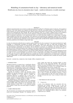 Modelling of cementation bonds in clay &ndash; laboratory and numerical