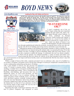 is everyone ok? - Boyd Bros. Transportation