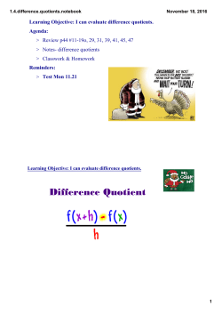 11.18 Difference Quotient
