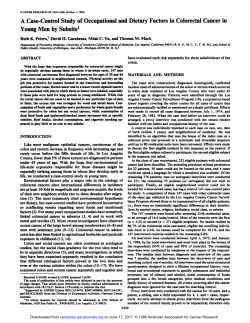 A Case-Control Study of Occupational and