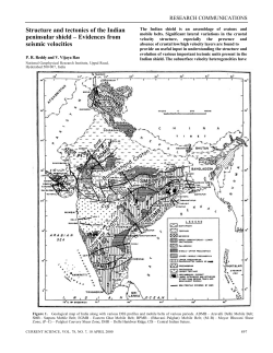 Structure and tectonics of the Indian peninsular shield