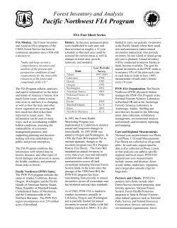 Pacific Northwest FIA Program - Forest Inventory and Analysis
