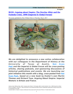 BLOG: Arguing about Empire: The Dreyfus Affair and the Fashoda