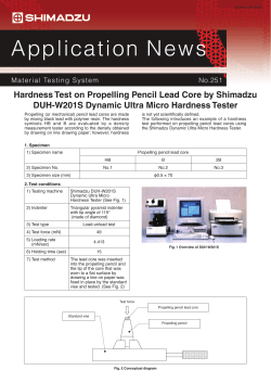 Hardness Test on Propelling Pencil Lead Core