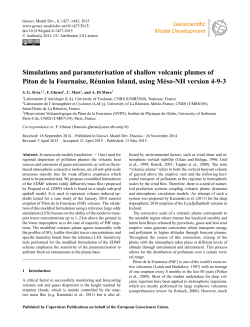Simulations and parameterisation of shallow volcanic plumes of