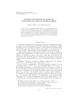 SOLVING POLYNOMIALS BY RADICALS WITH ROOTS OF UNITY