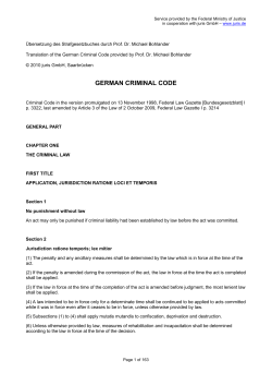 german criminal code - European Commission