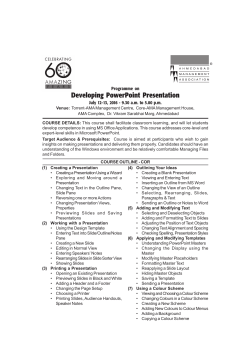 Developing PowerPoint Presentation