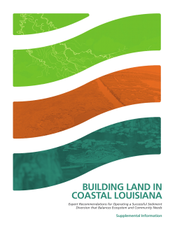 building land in coastal louisiana - Restore the Mississippi River Delta