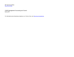 15.963 Management Accounting and Control