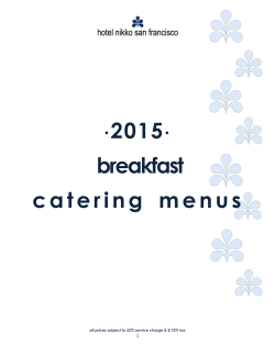 2015∙ breakfast catering menus
