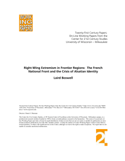 Right-Wing Extremism in Frontier Regions: The French