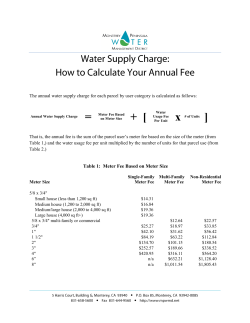 Table 1: Meter Fee Based on Meter Size