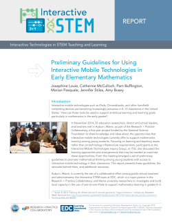 Preliminary Guidelines for Using Interactive