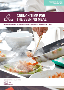 crunch time for the evening meal