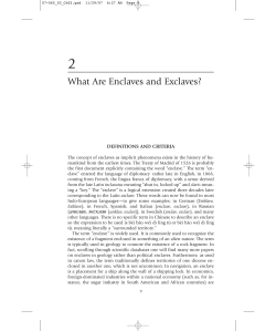 Chapter 2 "What Are Enclaves and Exclaves?"
