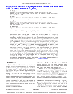 Single photon ionization of hydrogen bonded clusters with a soft x