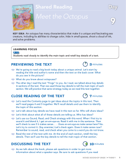 Days 9-12 Shared Reading