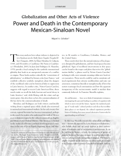 Power and Death in the Contemporary Mexican-Sinaloan
