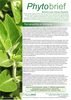 The versatility of Withania