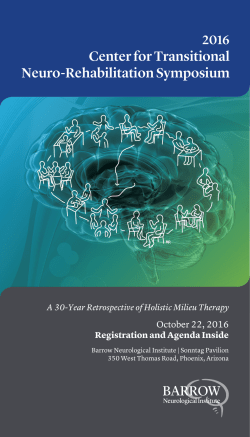 Center for Transitional Neuro-Rehabilitation Symposium