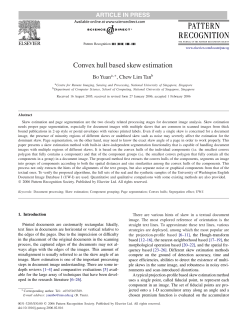 Convex hull based skew estimation