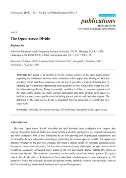 The Open Access Divide