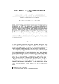 Simple Model of a Stochastically Excited Solar Dynamo