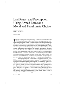 Last Resort and Preemption: Using Armed Force as a Moral and