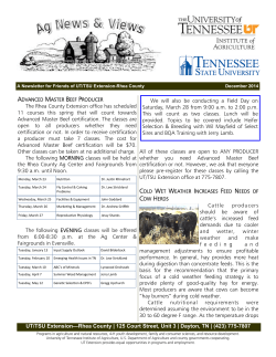 December 2014 - University of Tennessee Extension