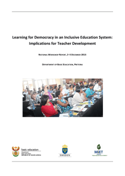 Learniing for Im Democ plicatio cracy in ons for n an In r Teach