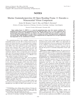 Murine Gammaherpesvirus 68 Open Reading Frame