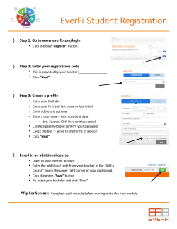 EverFi Student Registration Instructions