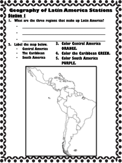Geography of Latin America Stations Station 1