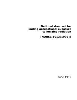 National standard for limiting occupational exposure to ionizing