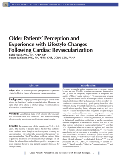 Older Patients` Perception and Experience with Lifestyle Changes