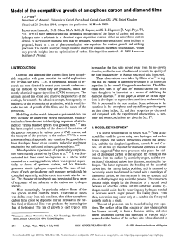Model of the competitive growth of amorphous carbon and diamond