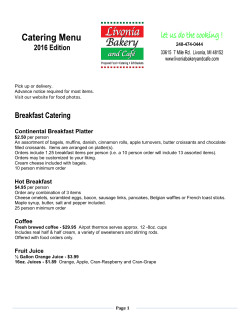 PDF Menu - Livonia Italian Bakery