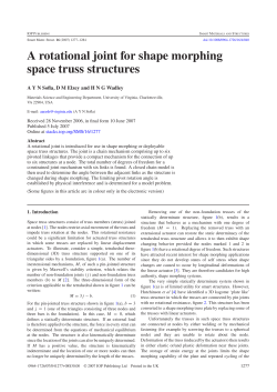 A rotational joint for shape morphing space truss structures