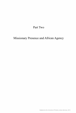Part Two Missionary Presence and African Agency