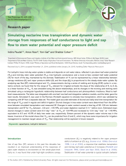 Simulating nectarine tree transpiration and