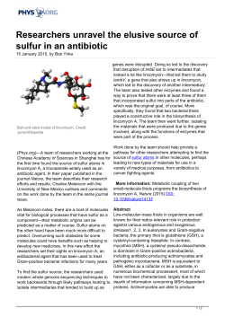 Researchers unravel the elusive source of sulfur in an antibiotic