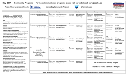 calendar - James Bay Community Project