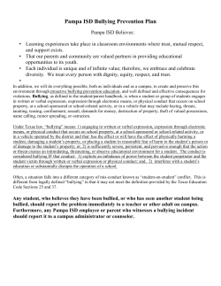 Bullying Prevention Plan