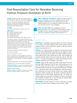 Post-Resuscitation Care for Neonates Receiving